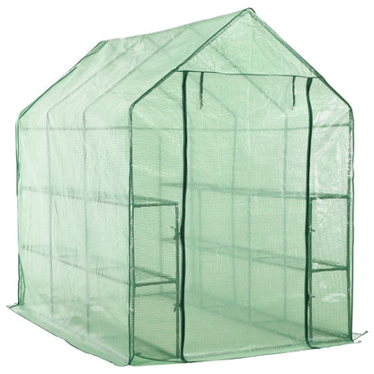 Invernadero Accesible Con 12 Estantes Acero 143X214X196 Cm