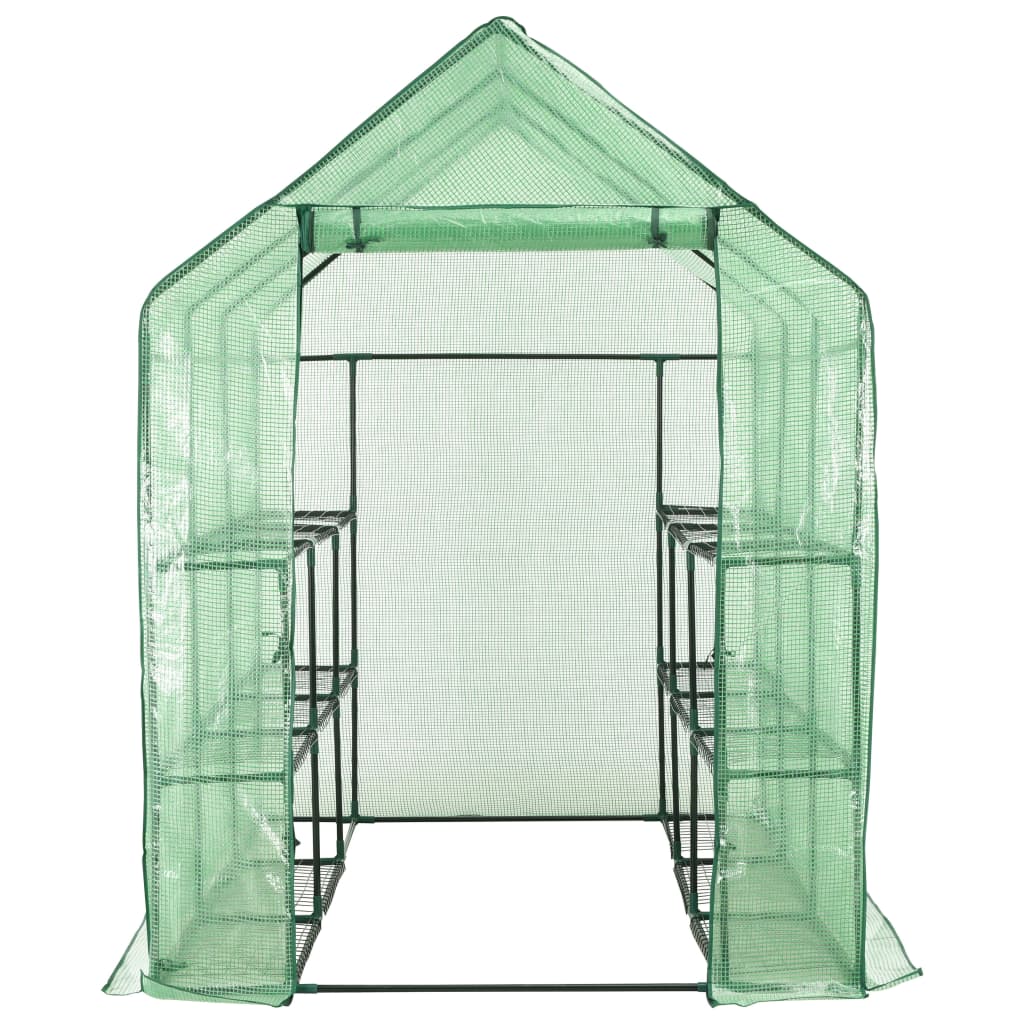 Invernadero Accesible Con 12 Estantes Acero 143X214X196 Cm
