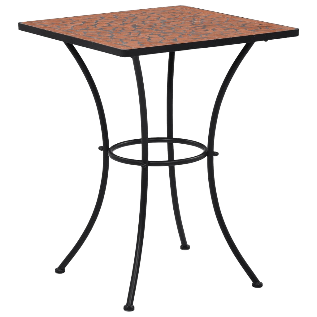 Mesa De Bistró De Mosaico Cerámica Y Blanco Ø