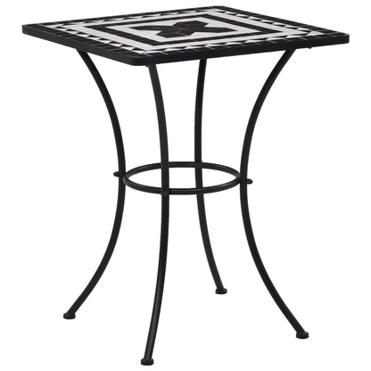 Mesa De Bistró De Mosaico Cerámica Y Blanco Ø