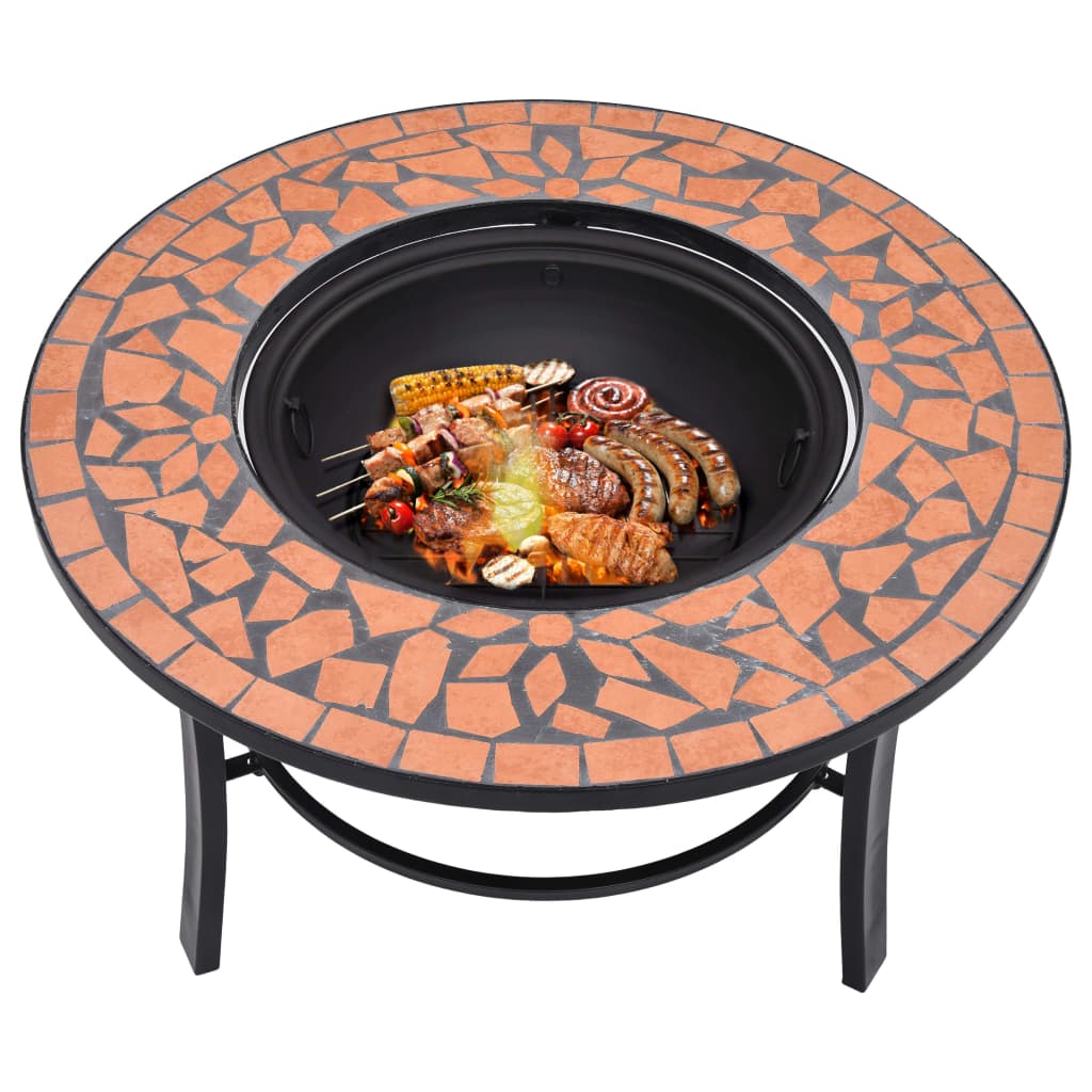 Brasero De Mosaico Cerámica 68 Cm