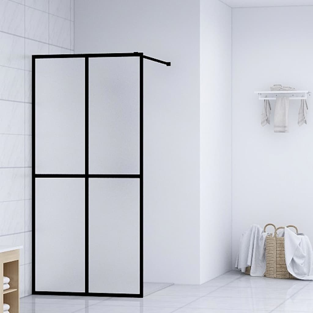 Mampara Puerta De Ducha Vidrio Transparente Esg 90X195Cm