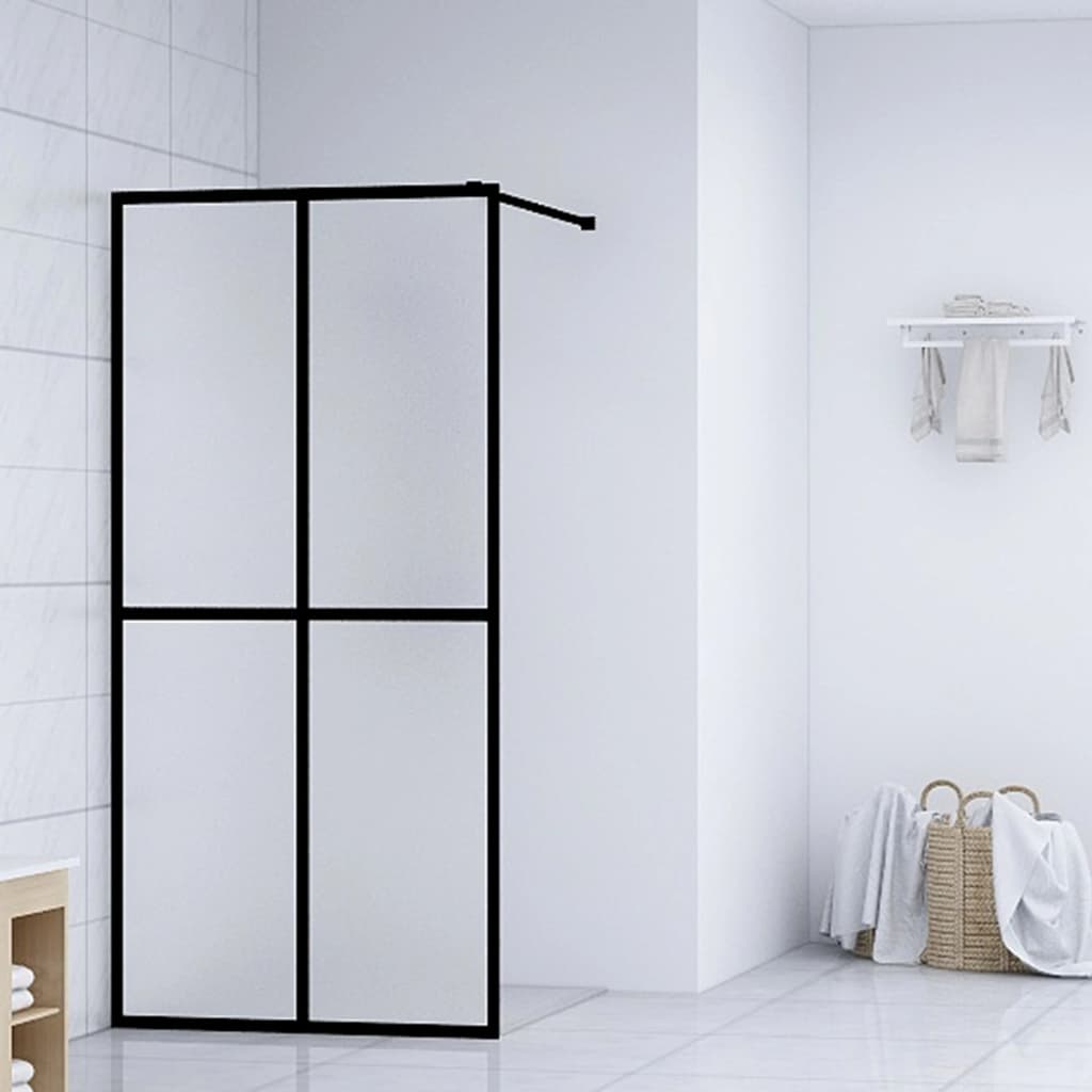 Mampara Puerta De Ducha Vidrio Transparente Esg 90X195Cm