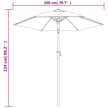 Sombrilla De Aluminio 200X224 Cm