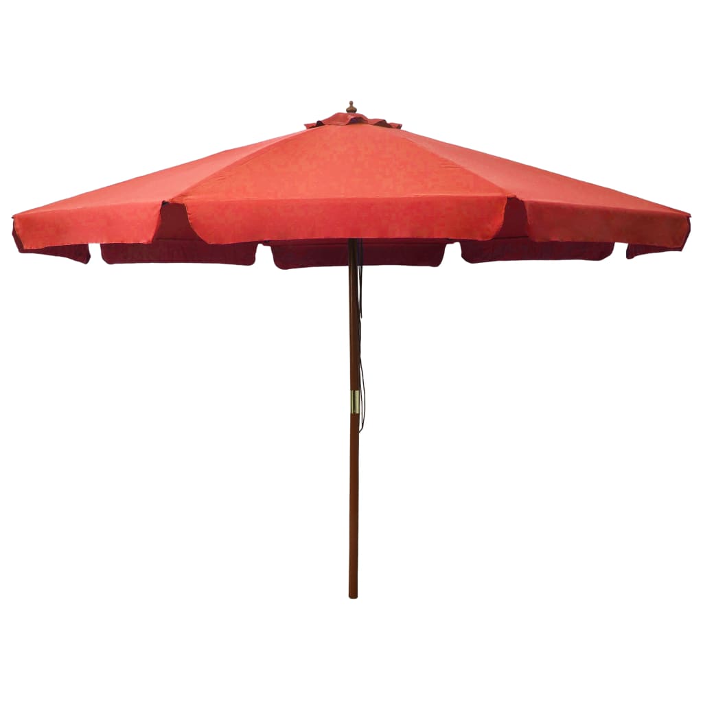 Sombrilla De Jardín Con Palo De Madera 330 Cm