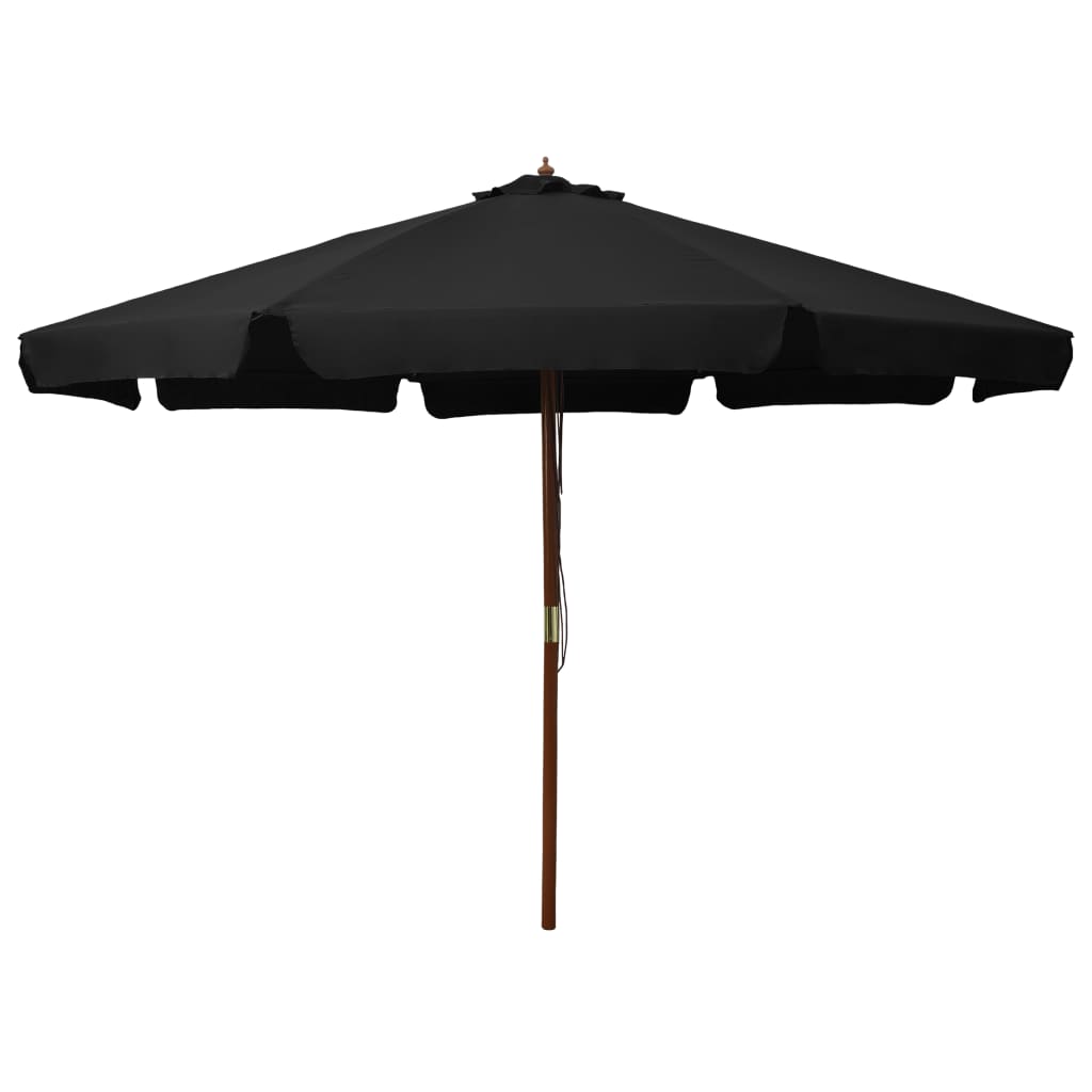 Sombrilla De Jardín Con Palo De Madera 330 Cm
