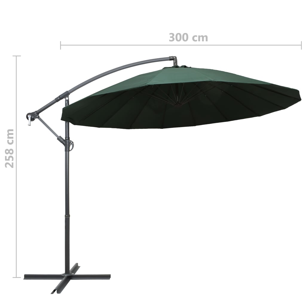 Sombrilla Colgante Con Palo De Aluminio 3 M