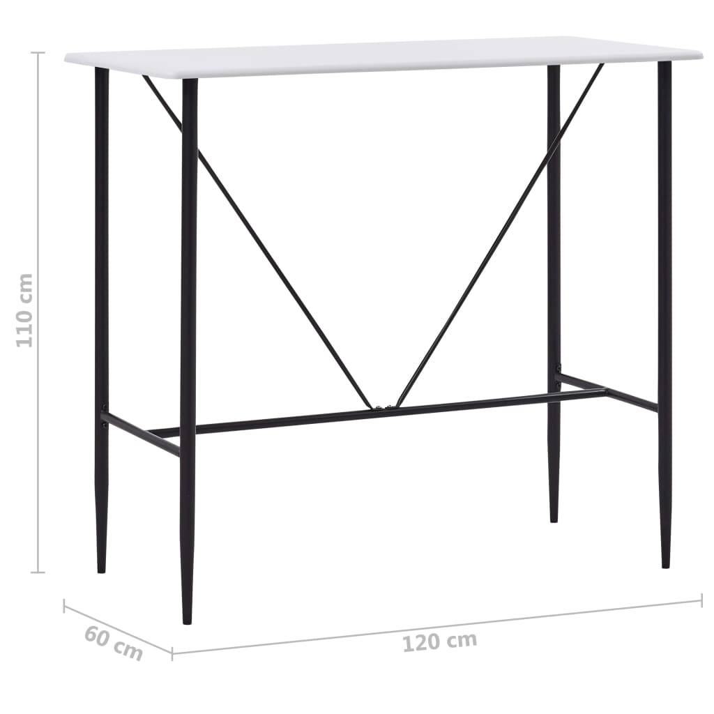 Mesa Alta De Cocina Mdf 120X60X110 Cm