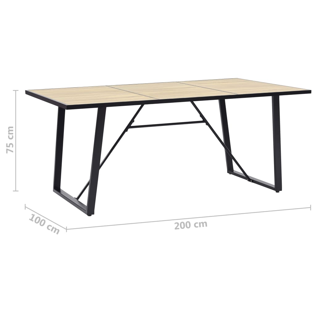 Mesa De Comedor De Mdf Color Roble