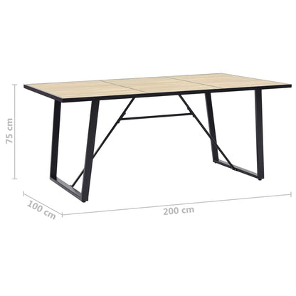 Mesa De Comedor De Mdf Color Roble