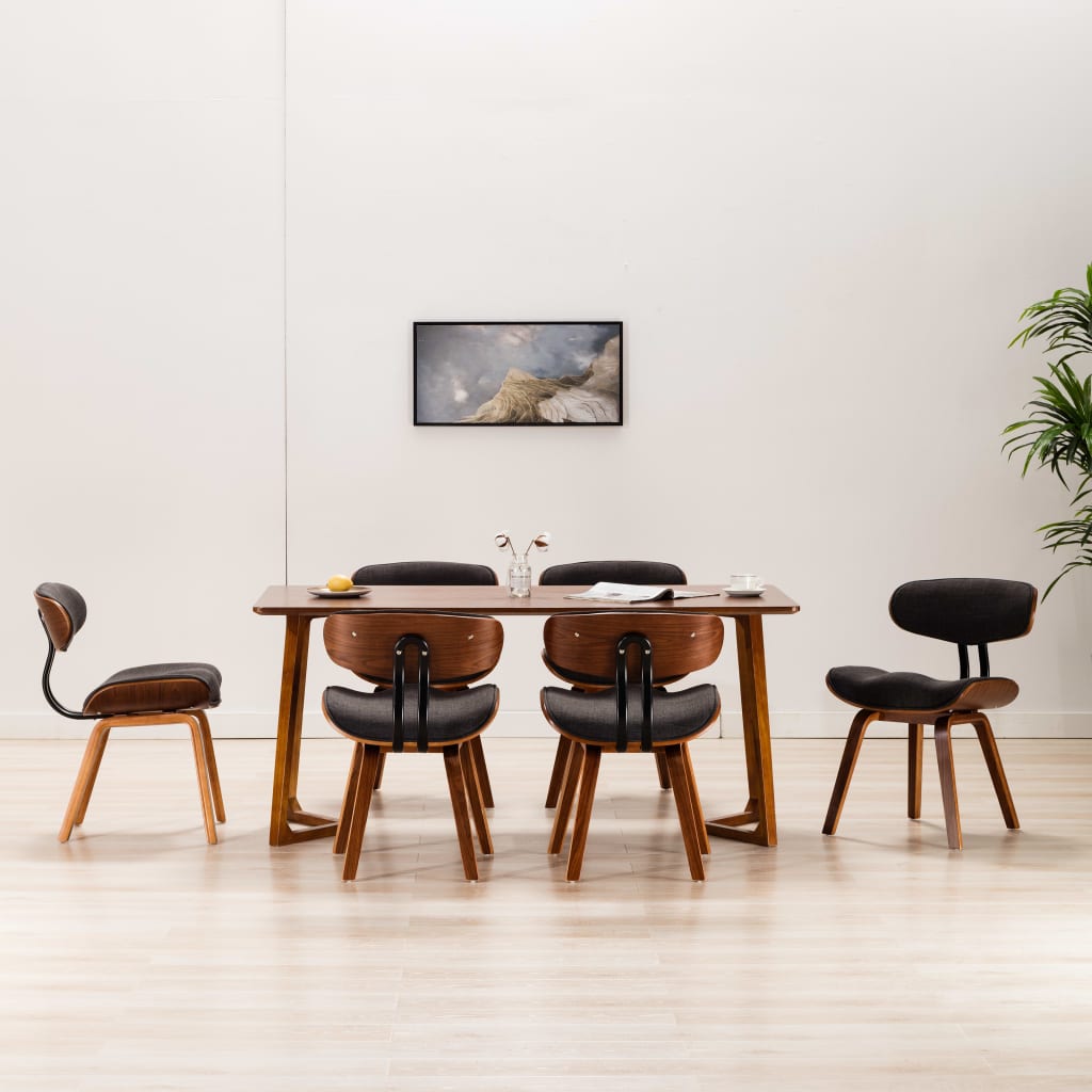 Sillas De Comedor 4 Uds Madera Curvada Y Cuero Sintético Crema