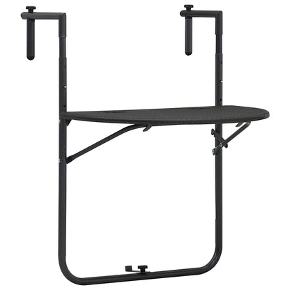 Mesa Balcón Colgante Plástico Aspecto Ratán 60X64X83,5Cm