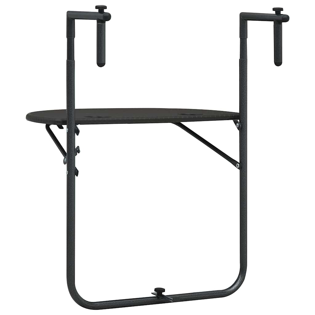 Mesa Balcón Colgante Plástico Aspecto Ratán 60X64X83,5Cm