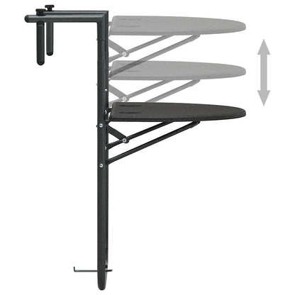 Mesa Balcón Colgante Plástico Aspecto Ratán 60X64X83,5Cm