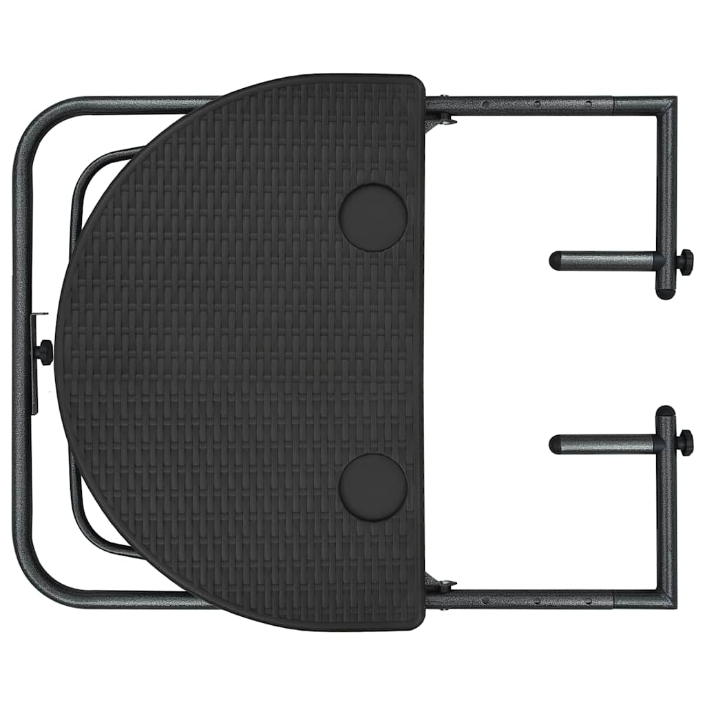Mesa Balcón Colgante Plástico Aspecto Ratán 60X64X83,5Cm