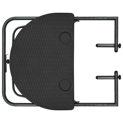 Mesa Balcón Colgante Plástico Aspecto Ratán 60X64X83,5Cm