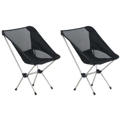 Sillas Camping Plegables 2 Uds Con Bolsa Aluminio 54X50X65 Cm