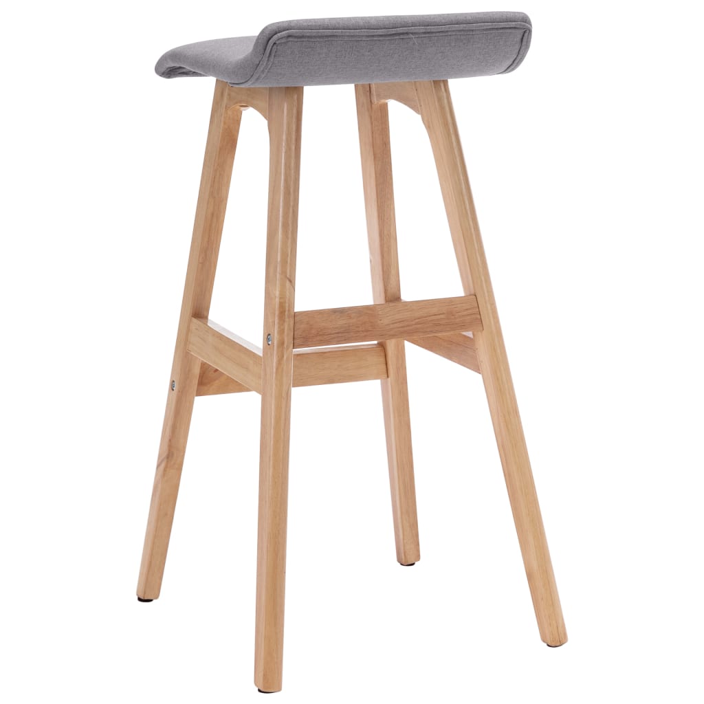Taburetes De Cocina 2 Unidades Tela Gris Claro
