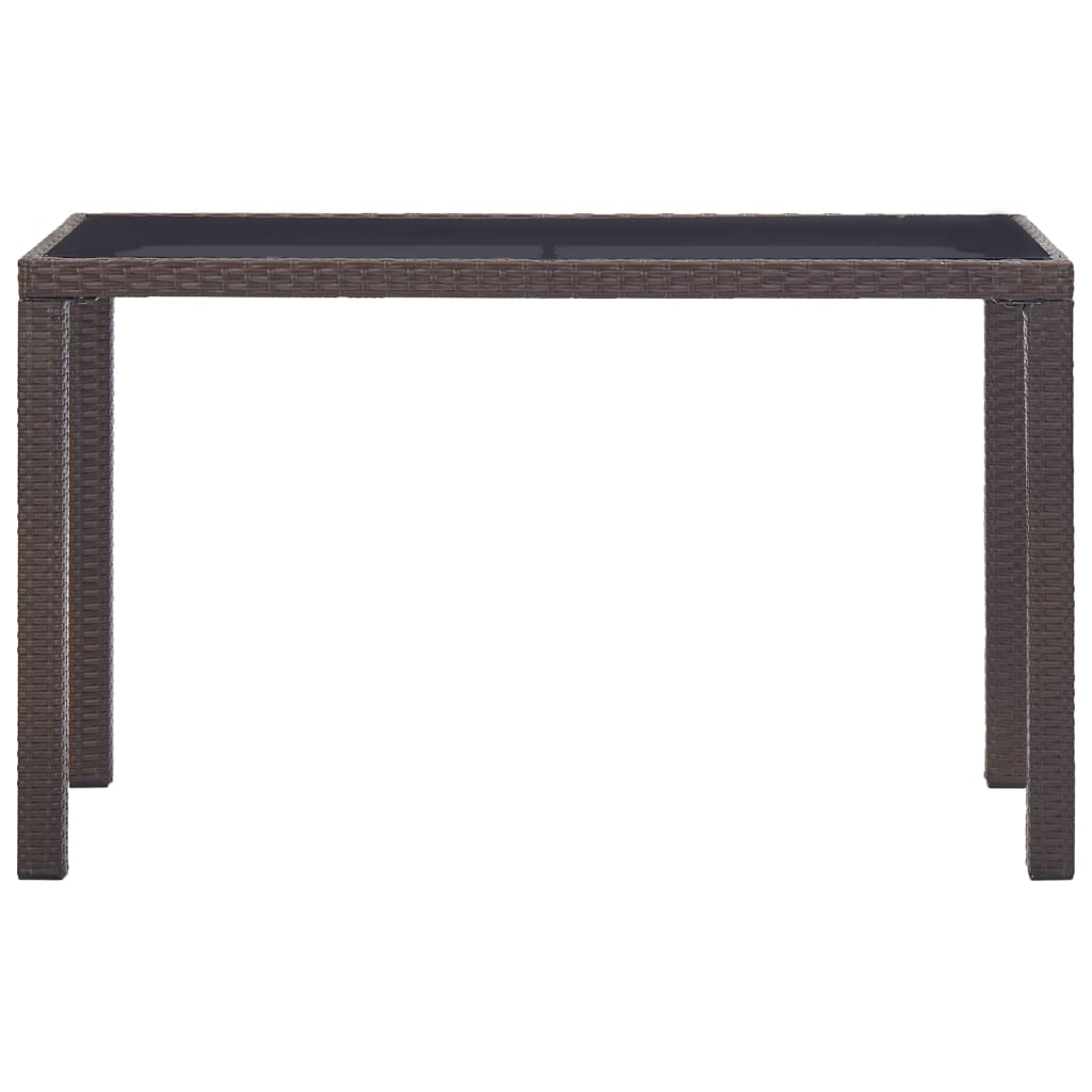 Mesa De Jardín De Ratán Sintético
