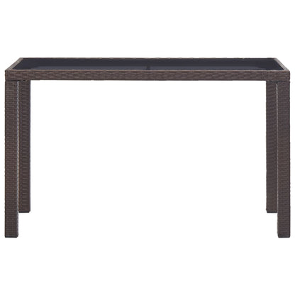 Mesa De Jardín De Ratán Sintético