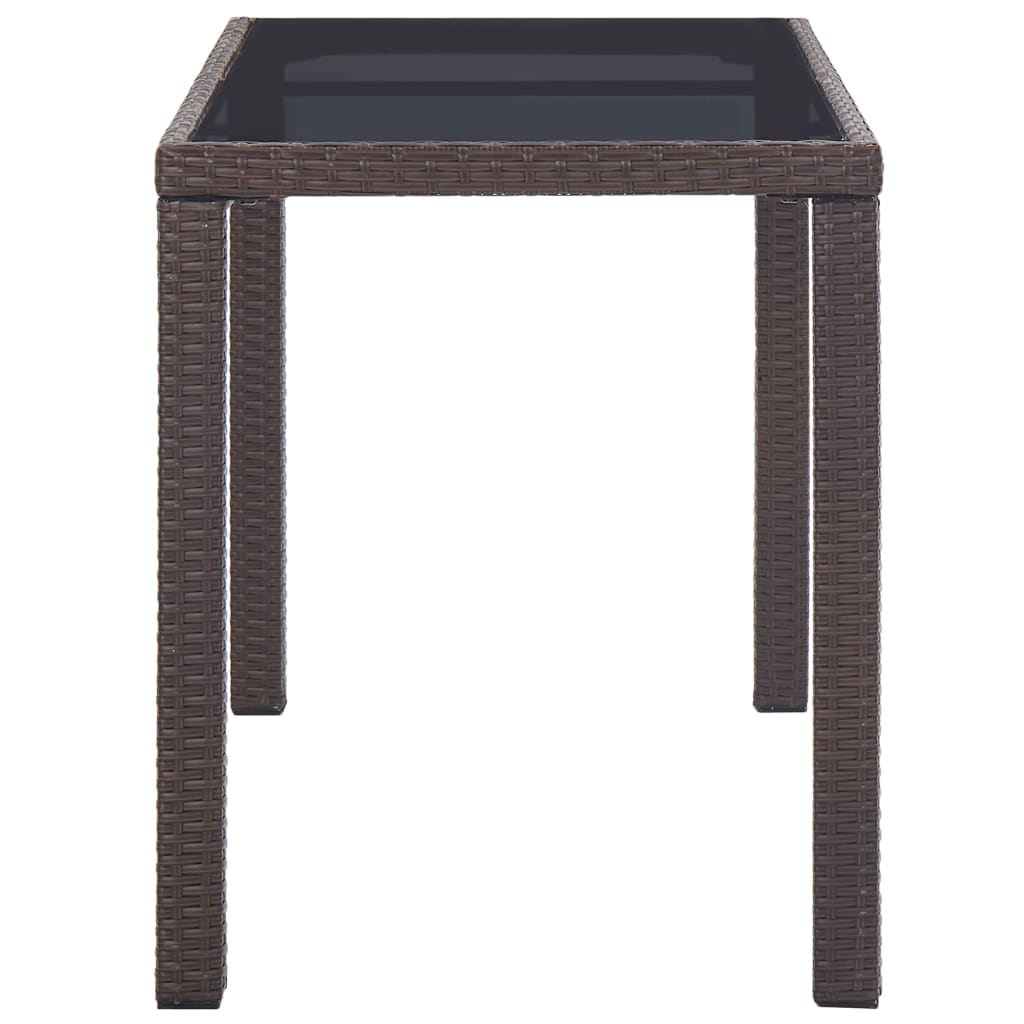 Mesa De Jardín De Ratán Sintético