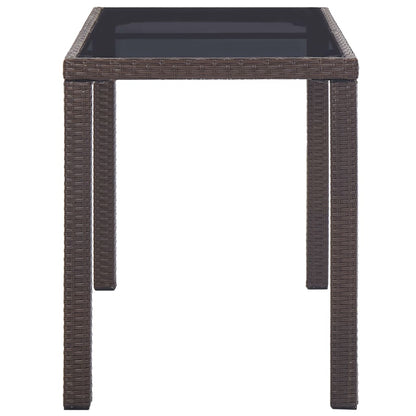 Mesa De Jardín De Ratán Sintético