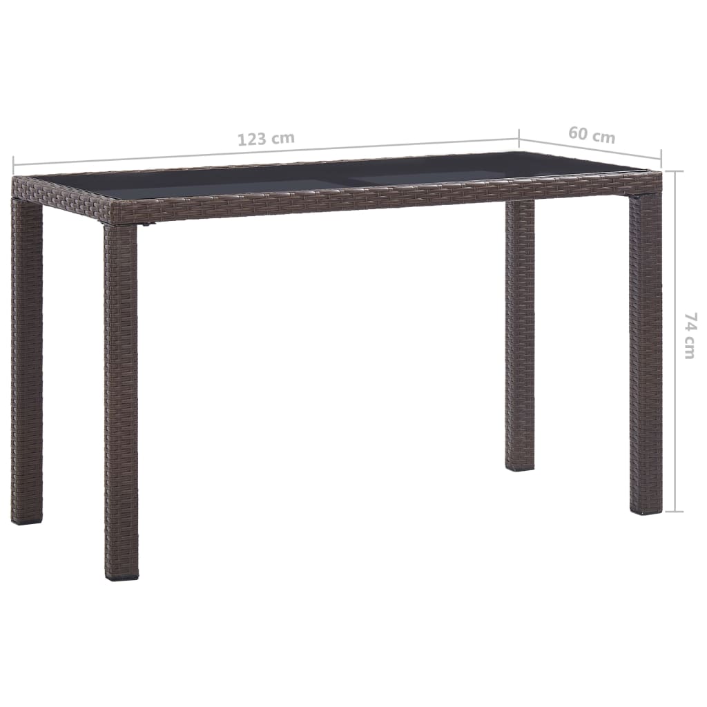 Mesa De Jardín De Ratán Sintético