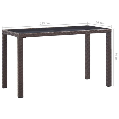 Mesa De Jardín De Ratán Sintético