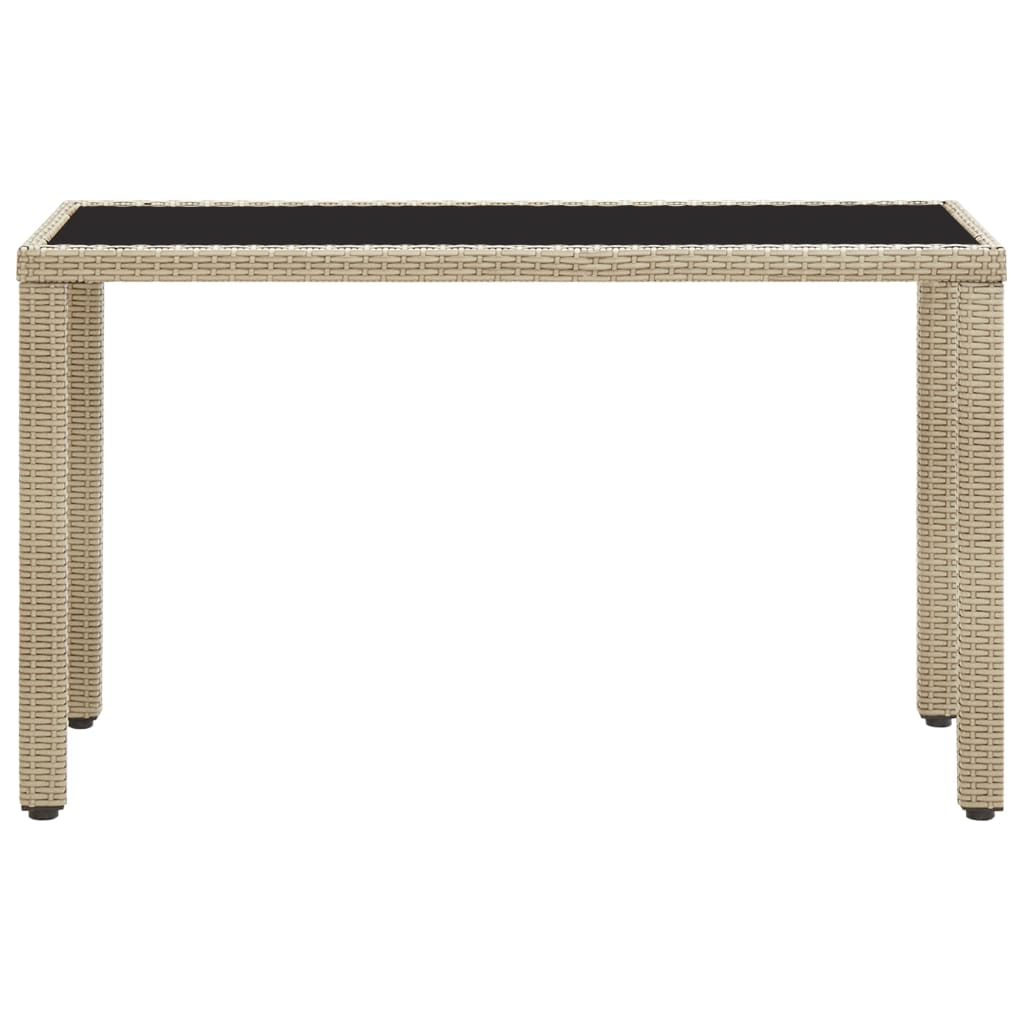Mesa De Jardín De Ratán Sintético