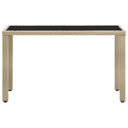 Mesa De Jardín De Ratán Sintético
