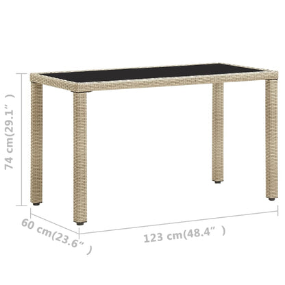 Mesa De Jardín De Ratán Sintético