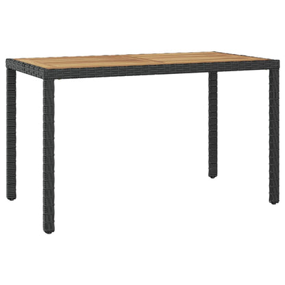 Mesa De Jardín Madera Maciza Acacia Gris Y Marrón