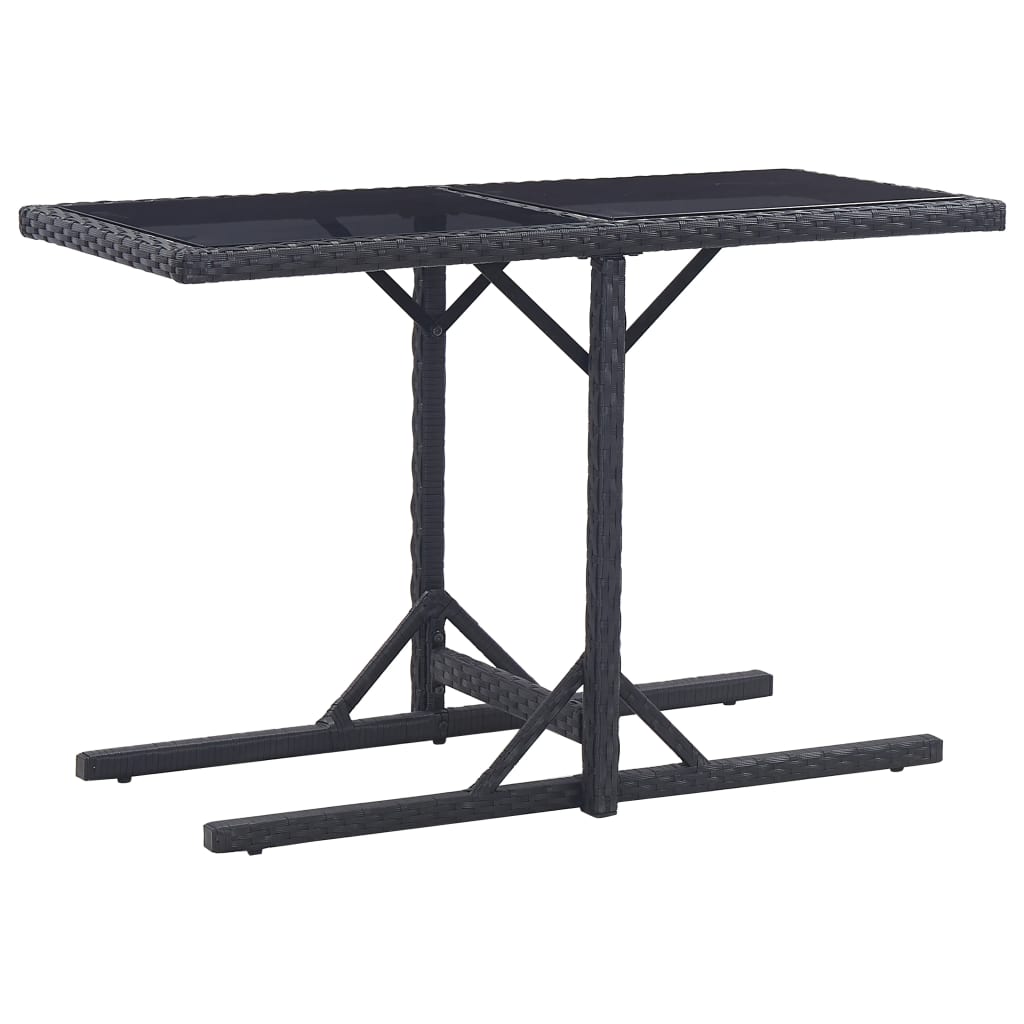 Mesa De Jardín Madera Maciza De Acacia Y Ratán Sintético Beige