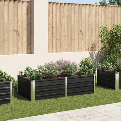 Jardinera Elevada Acero Galvanizado Gris 160X80X77Cm