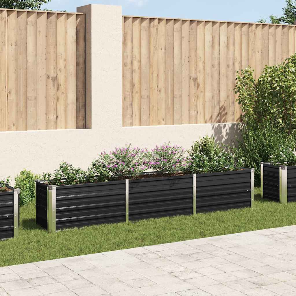 Jardinera Elevada Acero Galvanizado Gris 160X80X77Cm