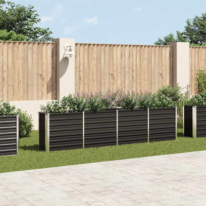 Jardinera Elevada Acero Galvanizado Gris 160X80X77Cm