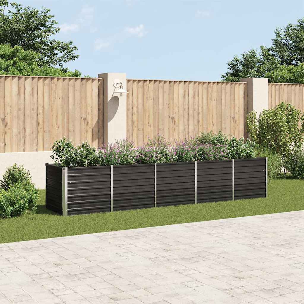 Jardinera Elevada Acero Galvanizado Gris 160X80X77Cm