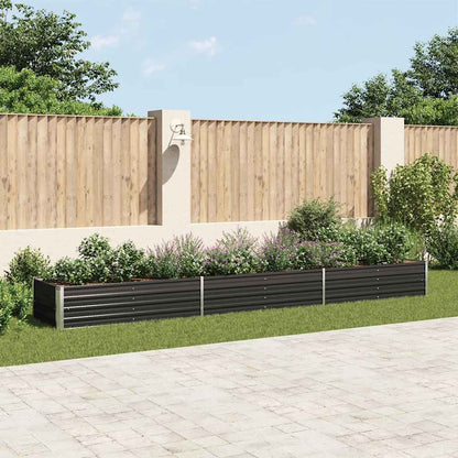 Jardinera Elevada Acero Galvanizado Gris 160X80X77Cm