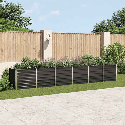 Jardinera Elevada Acero Galvanizado Gris 160X80X77Cm