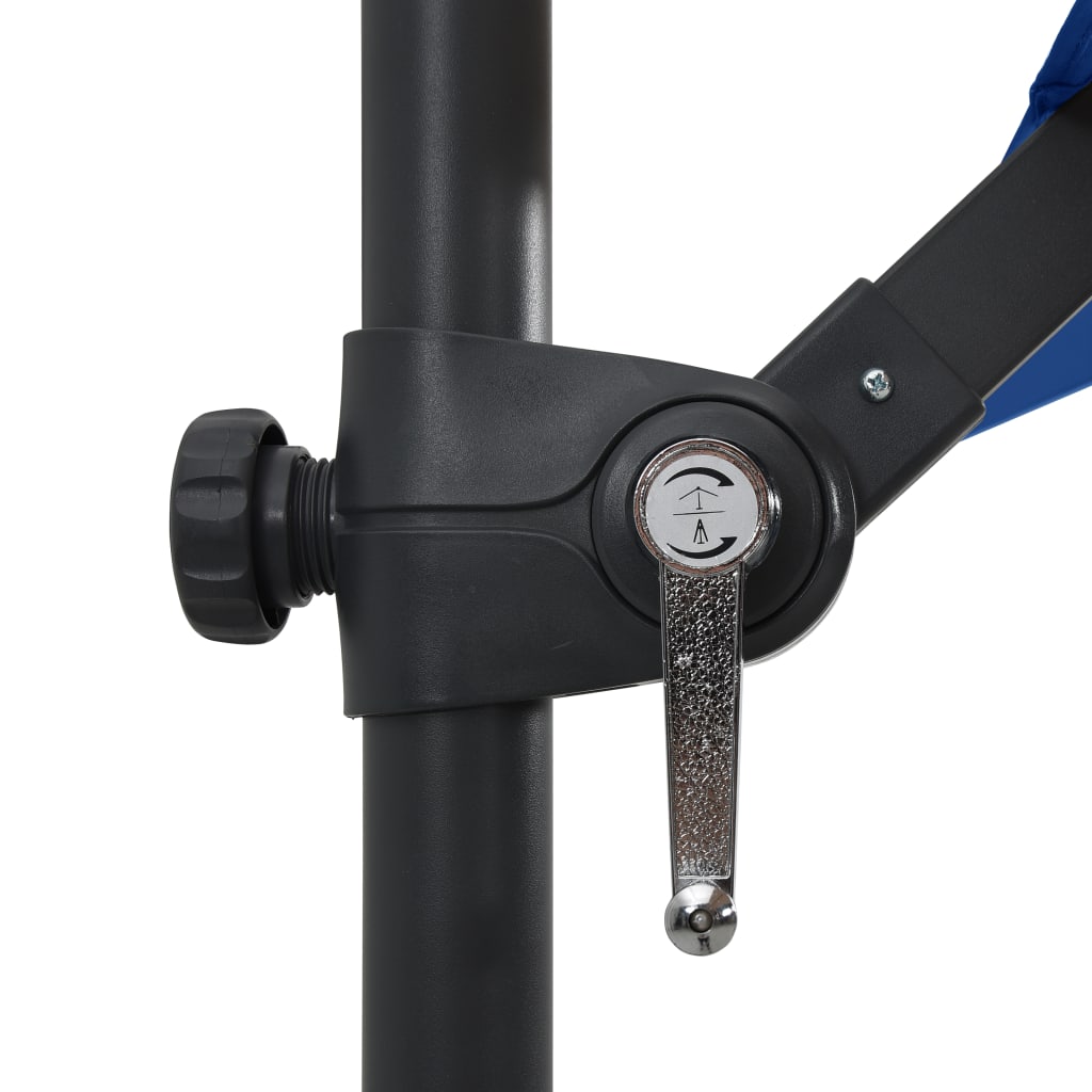 Sombrilla Voladiza Jardín Led Palo Acero Azul Azure