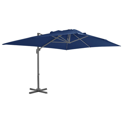 Sombrilla Voladiza De Jardín Poste De Aluminio Azul Azure 4X3 M