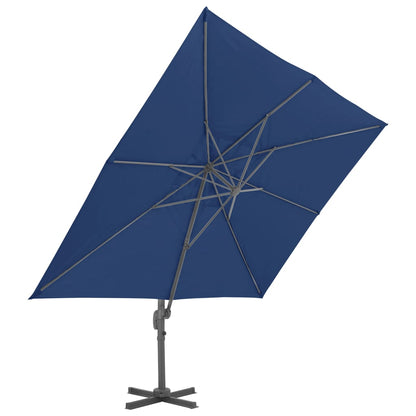 Sombrilla Voladiza De Jardín Poste De Aluminio Azul Azure 4X3 M