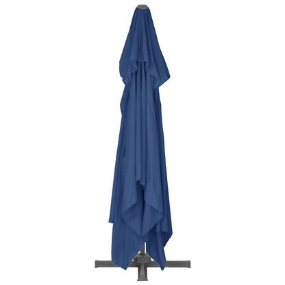 Sombrilla Voladiza De Jardín Poste De Aluminio Azul Azure 4X3 M