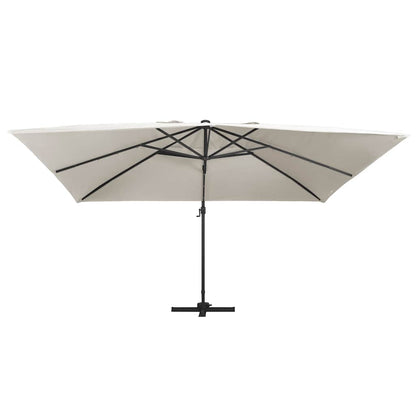 Sombrilla Voladiza Luces Led Y Poste Aluminio 4X3 M