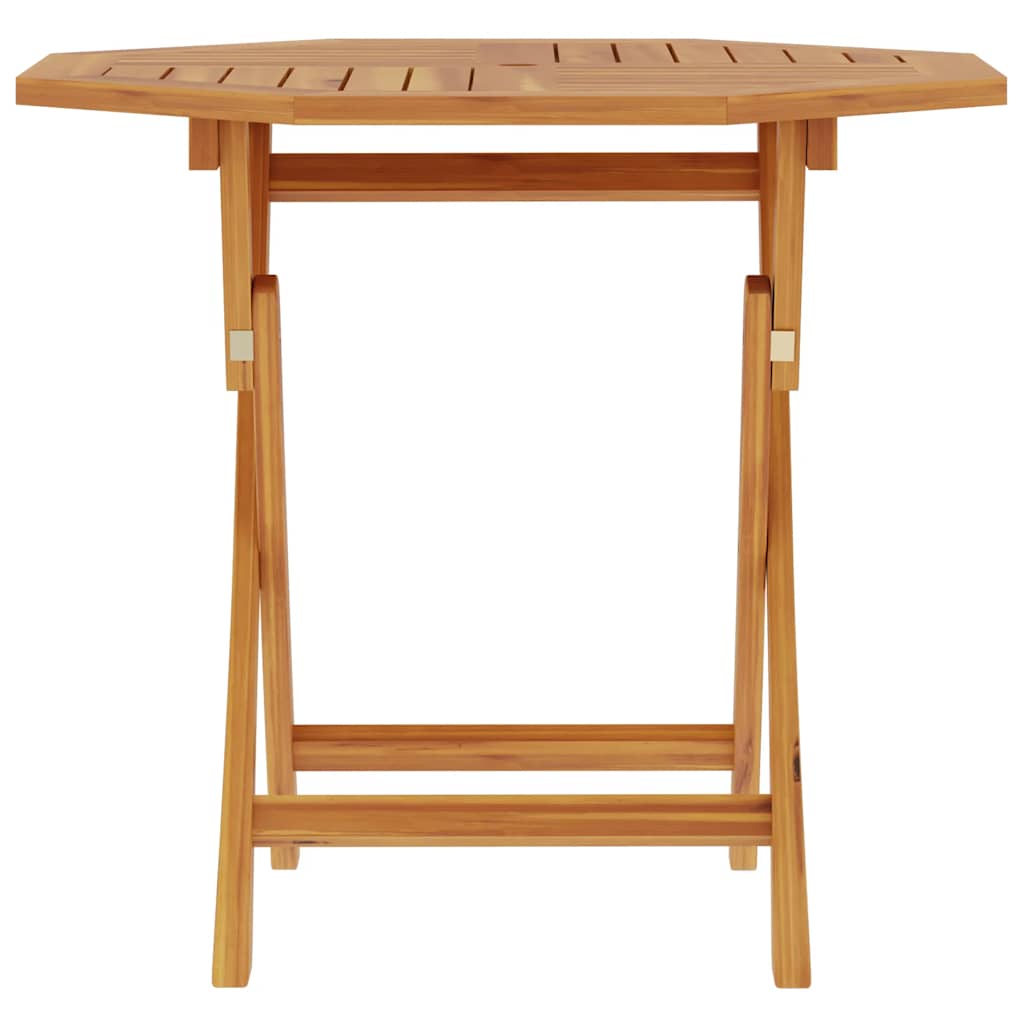 Mesa De Jardín Plegable Madera De Teca Maciza 85X85X76 Cm