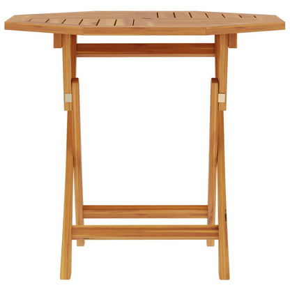 Mesa De Jardín Plegable Madera De Teca Maciza 85X85X76 Cm