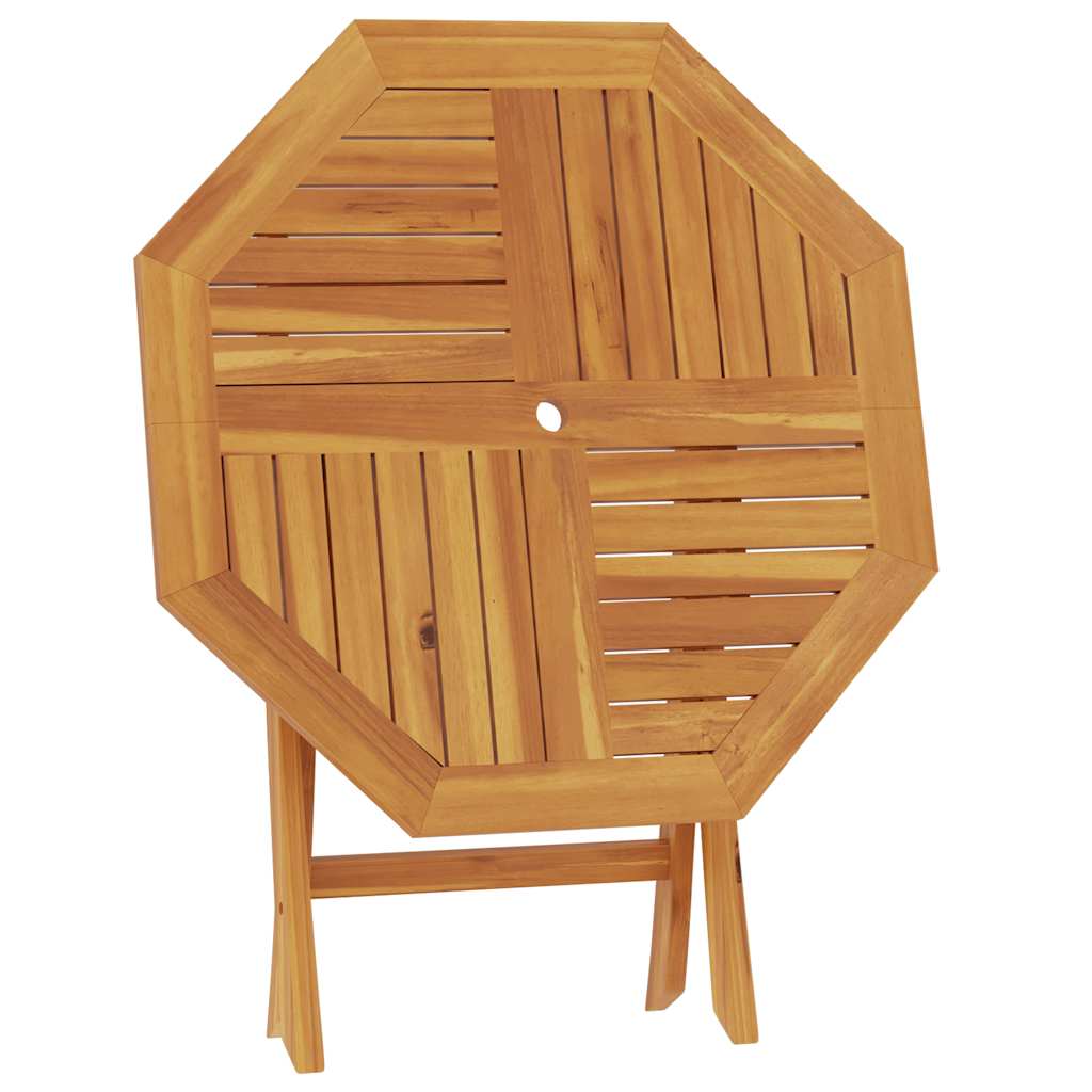Mesa De Jardín Plegable Madera De Teca Maciza 85X85X76 Cm