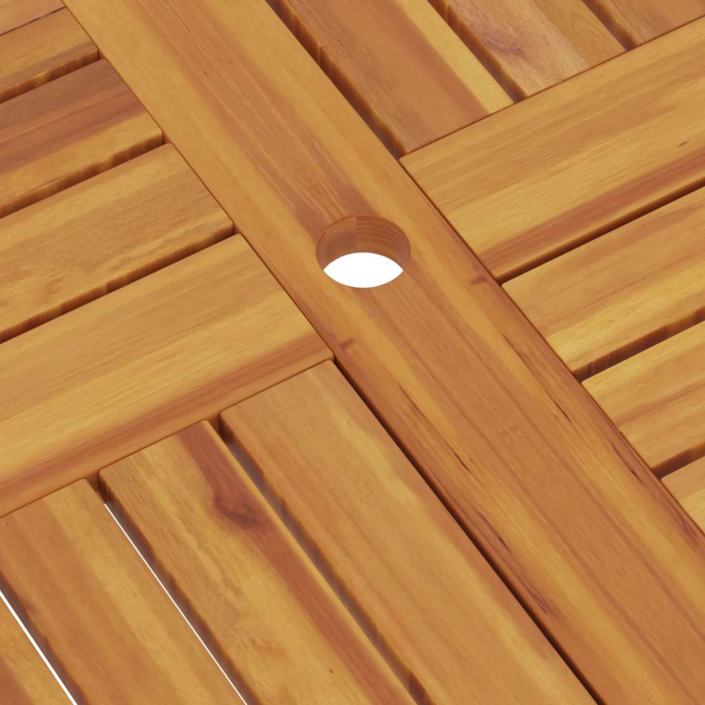 Mesa De Jardín Plegable Madera De Teca Maciza 85X85X76 Cm