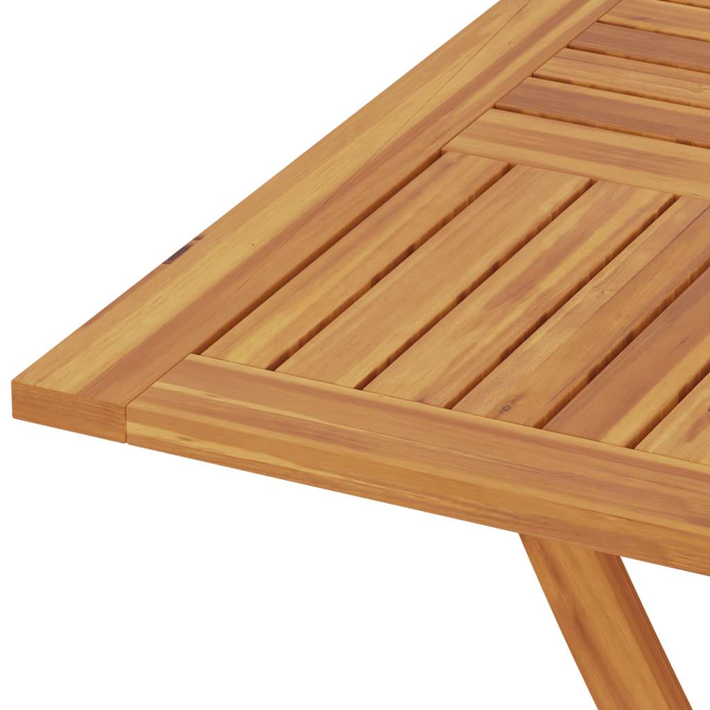 Mesa De Jardín Plegable Madera De Teca Maciza 85X85X76 Cm