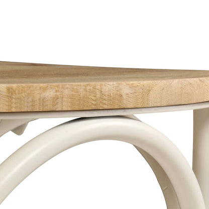 Sillas Con Respaldo Cruzado 4 Uds Madera Maciza De Mango Blanco